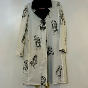 RARE ZARA HORSE PRINT COAT